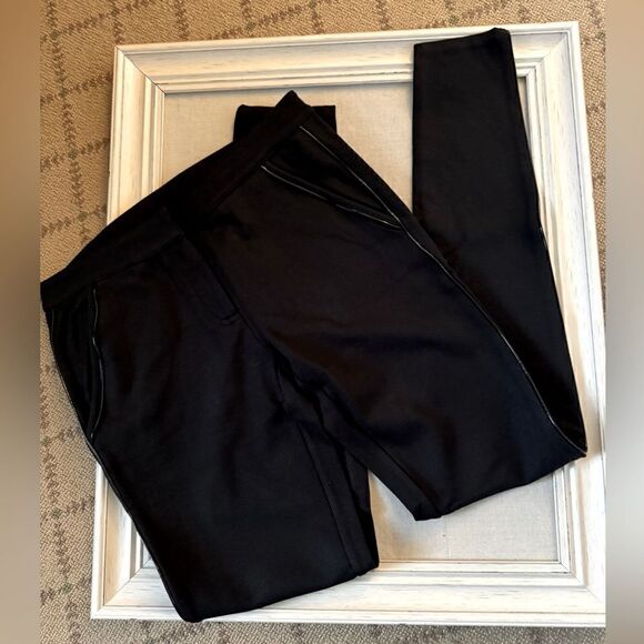 Tory Burch Charcoal texturized Leggings with side seam detail.  XS - Picture 1 of 11